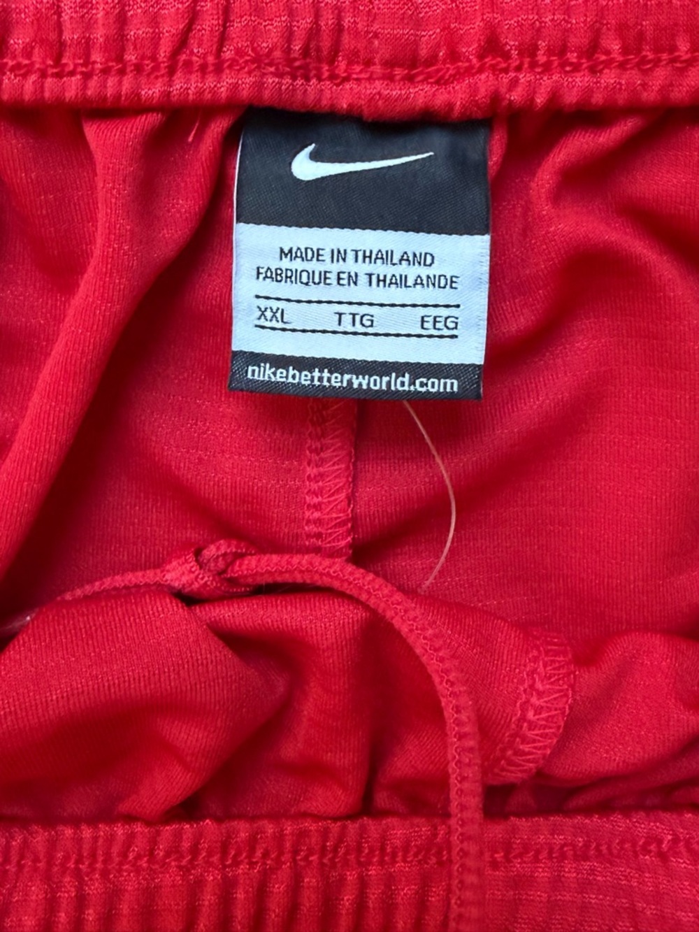 NWT 2XL Nike Basketball Shorts Men XXL Red Black Mesh 12” Inseam Loose Fit Y2K - Picture 9 of 10
